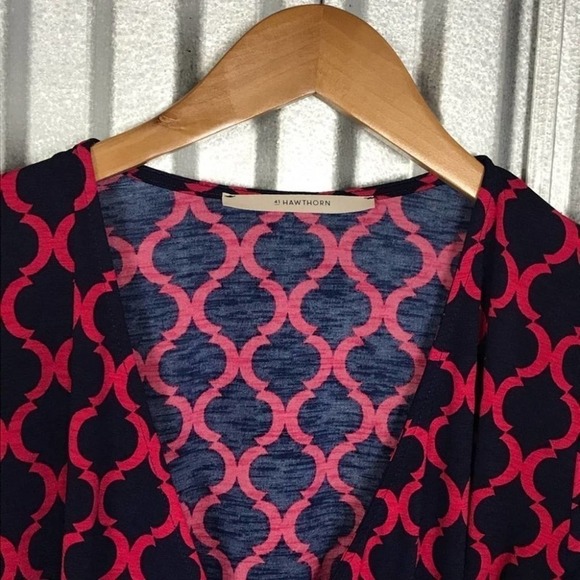 41 Hawthorn Stitch Fix Blue Faux Wrap Blouse S Small - Picture 6 of 10